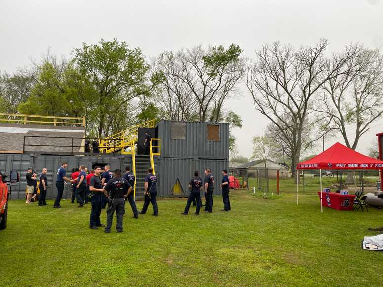 fire teams gather to begin mutual aid training